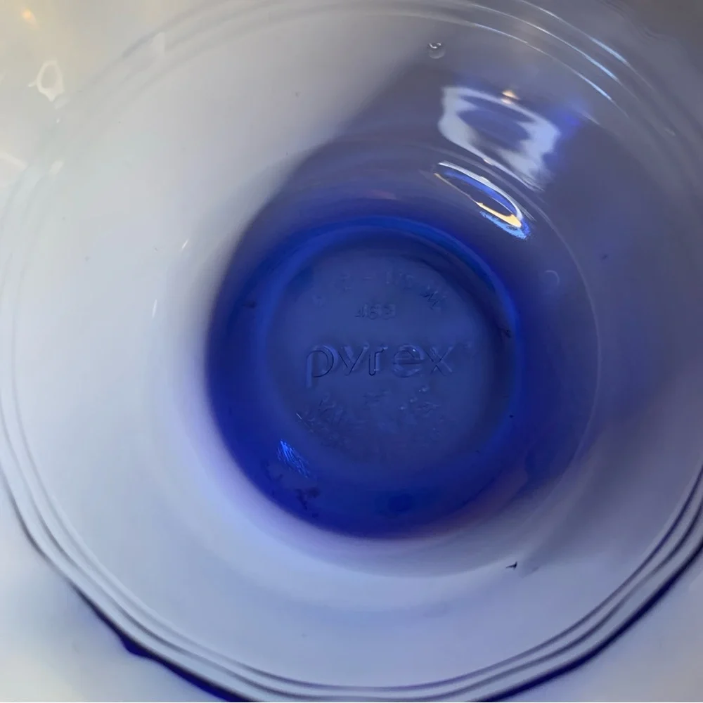 Set of Pyrex Blue Glass custard dishes - Picture 3 of 5
